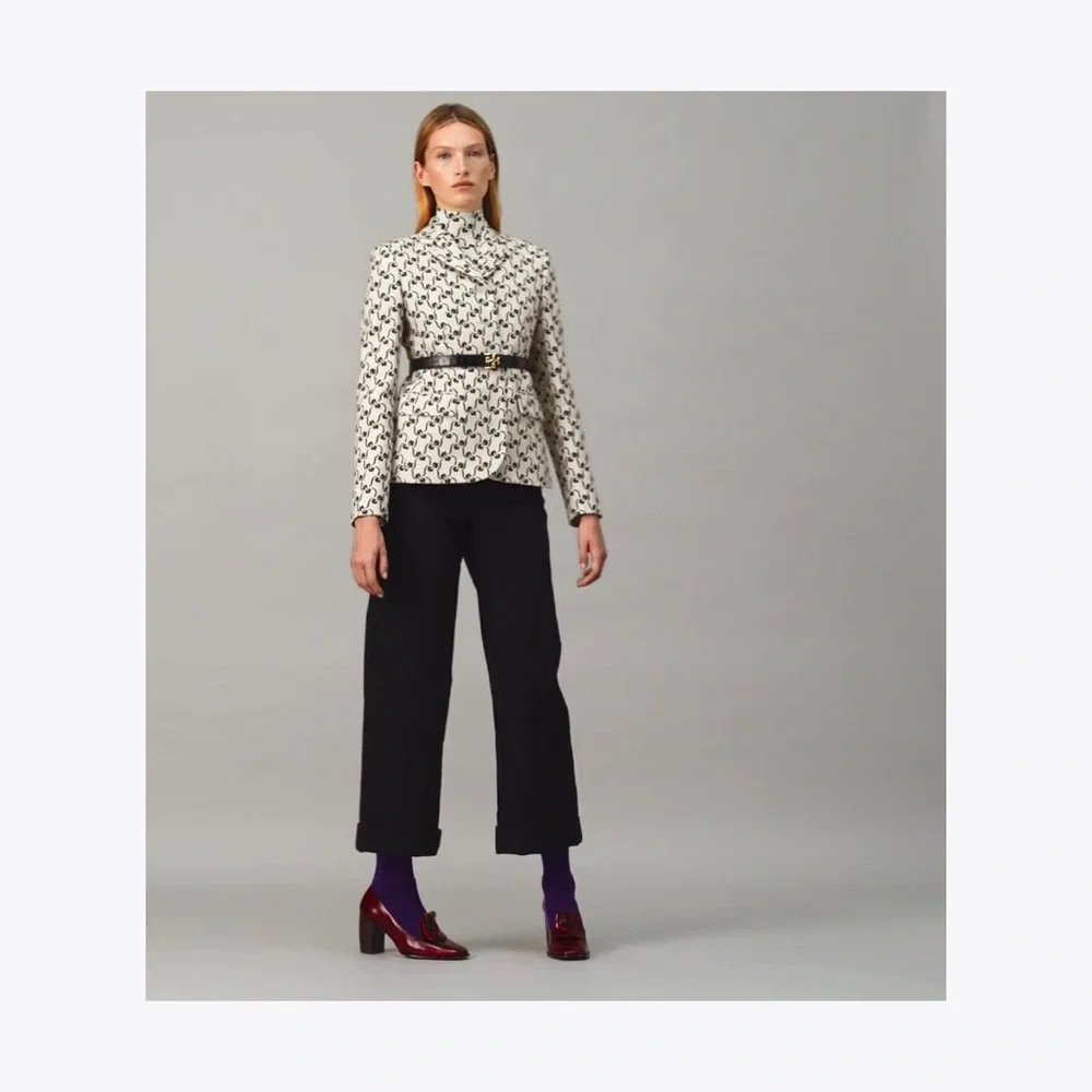NWT $698 Tory Burch Twill Crepe Jacket Blazer